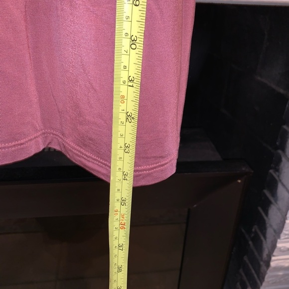 Garnet Hill Mauve Flutter Sleeve Tencel Soft Tunic Top Scoop Neck M - Picture 5 of 7